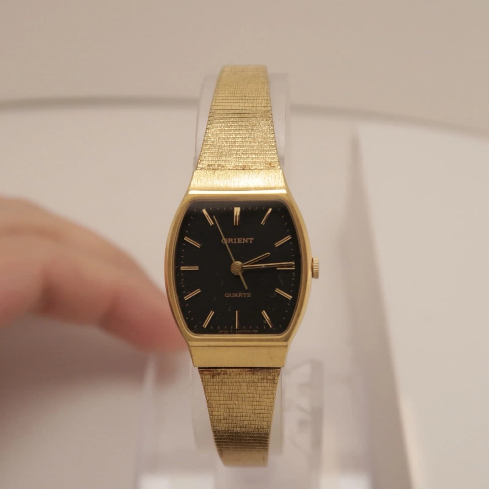 ORIENT I535401-20 Gold Tone Quartz Analog Women Vintage Watch W241 *WORKING
