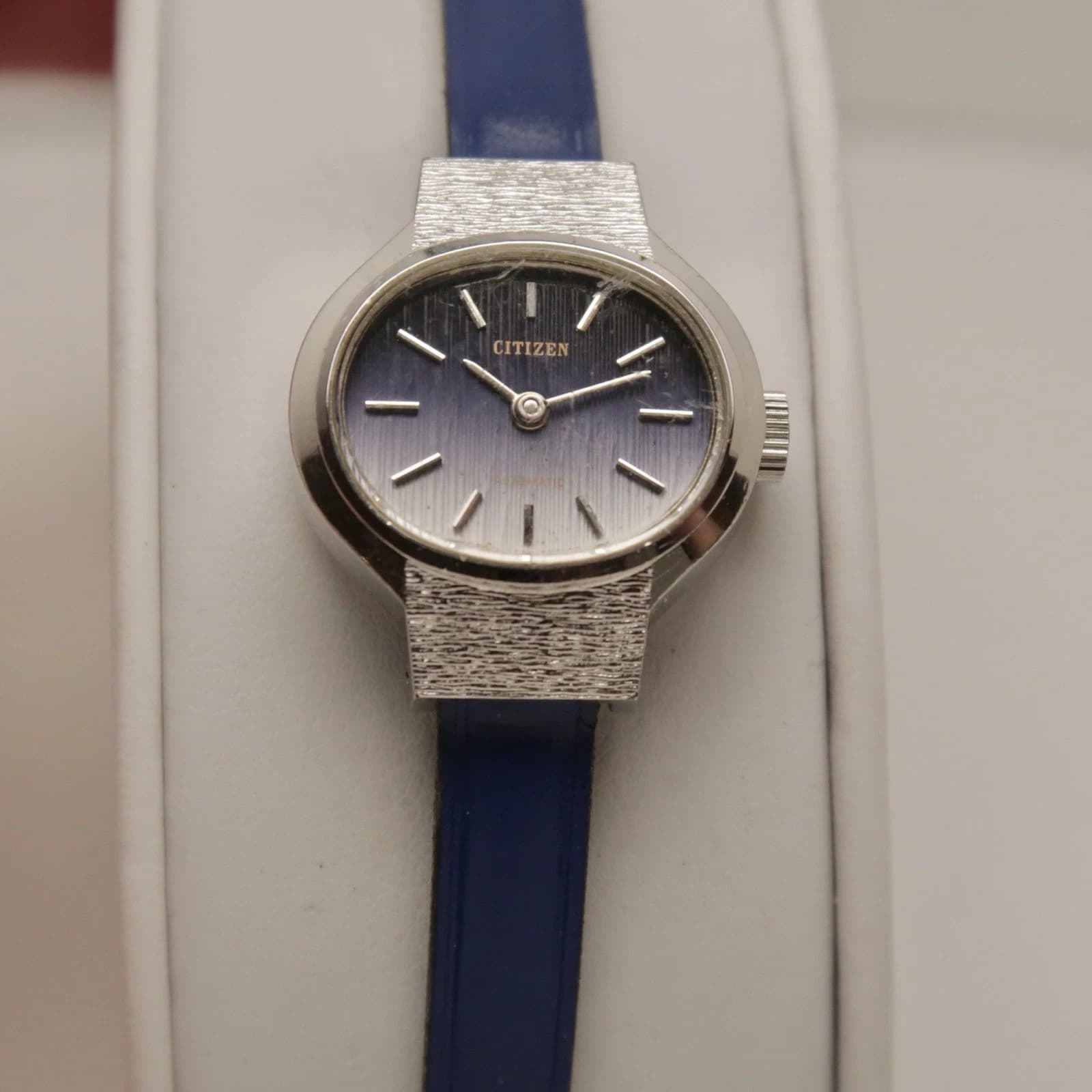CITIZEN Automatic 4-705131 Silver Tone Women Vintage Watch W147 *WORKING