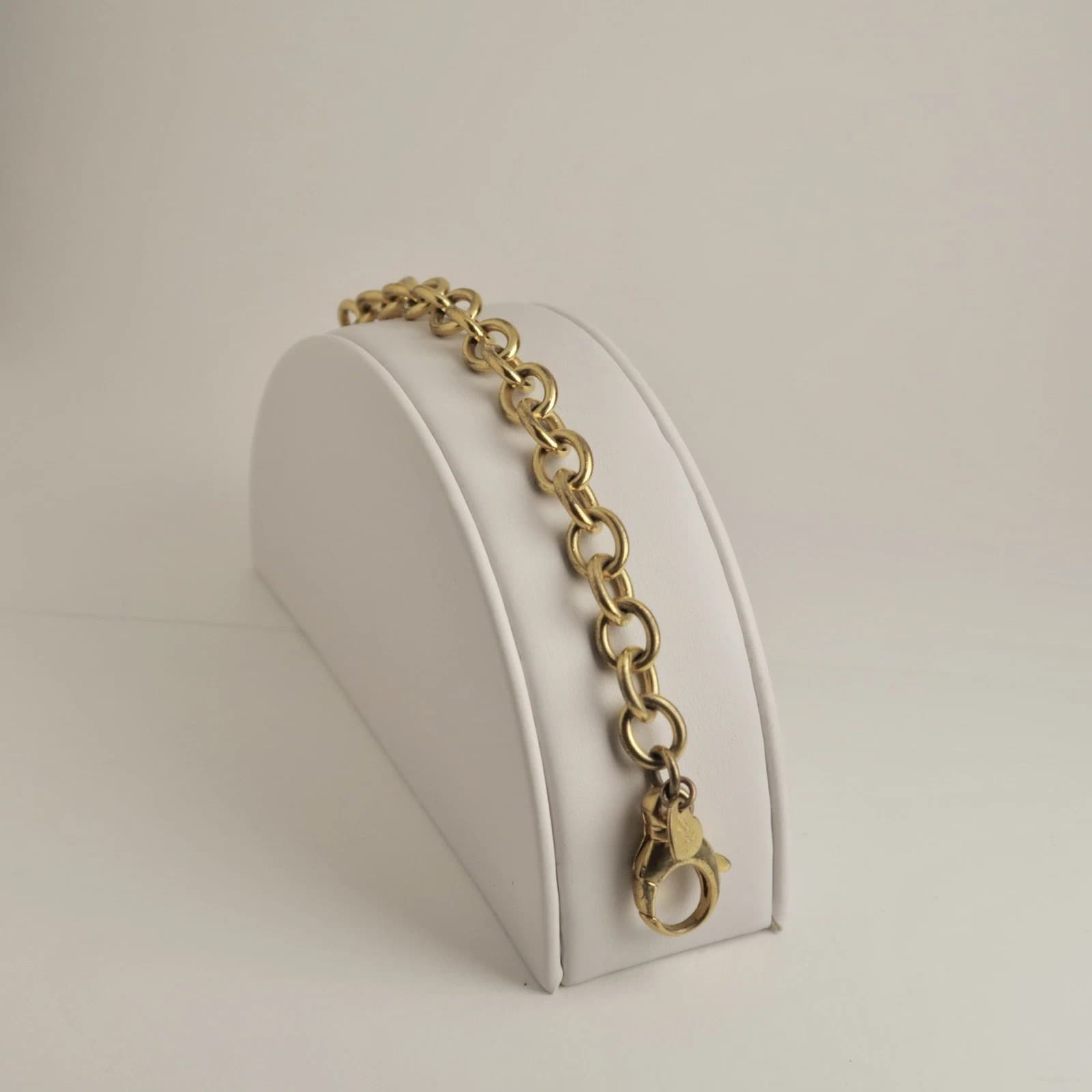 Bronze Milor Italy Rolo Link Gold Tone Vintage Bracelet Jewelry Br141