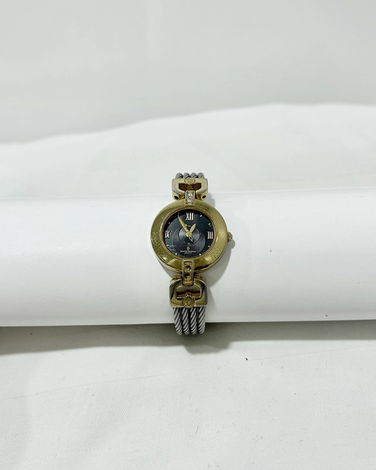LOUIS MORAIS Paris Two Tone Women Vintage Watch W40 *WORKING