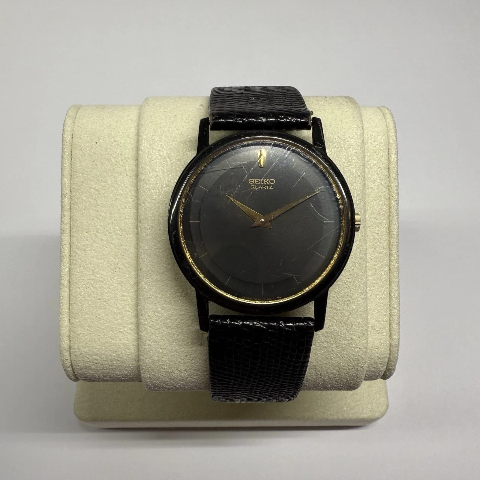 SEIKO 7430-7039 Gold Accent Quartz Men Vintage Watch W79 *New Battery