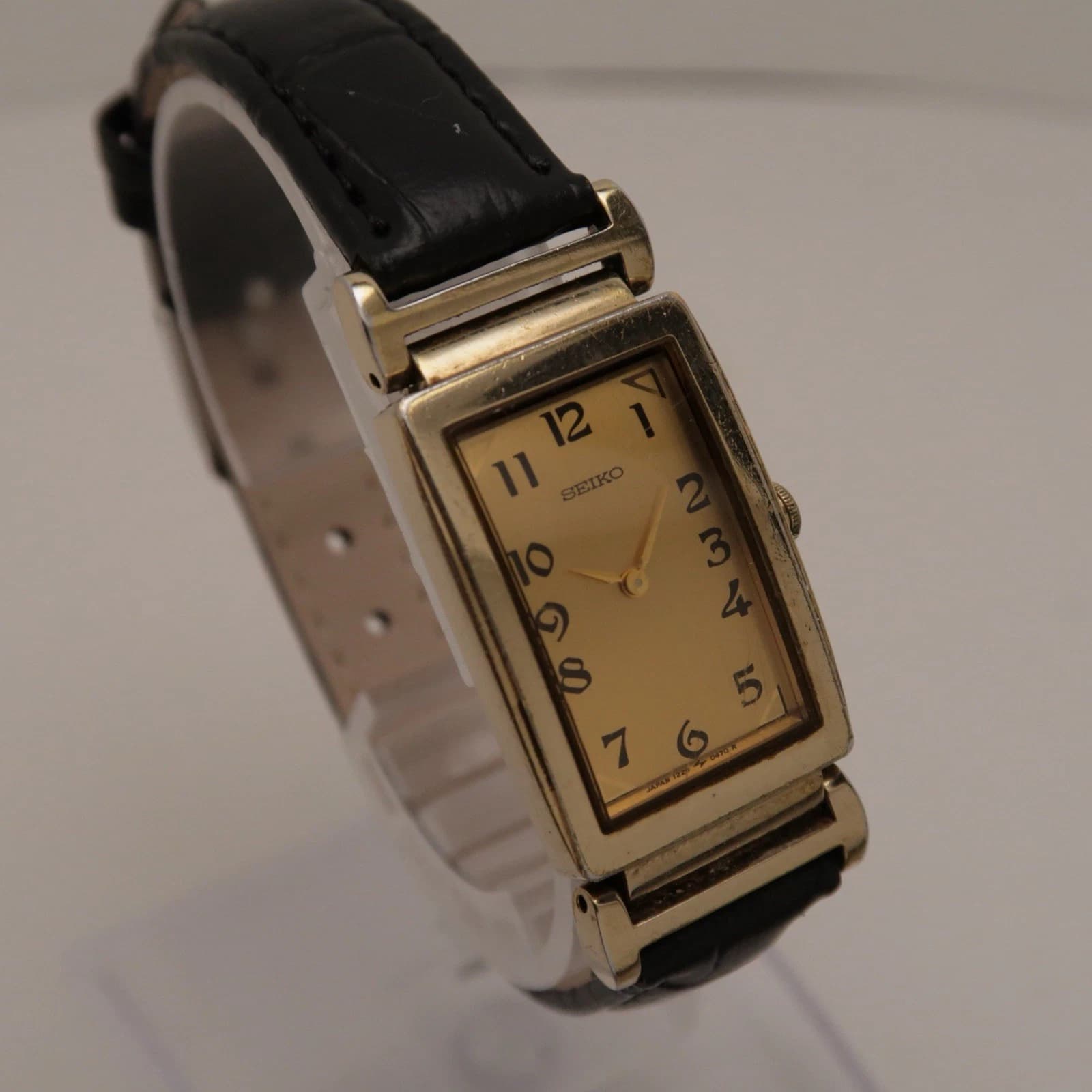 SEIKO Tank 1220-5270 Manual Wind Analog Women Vintage Watch W290 *WORKING