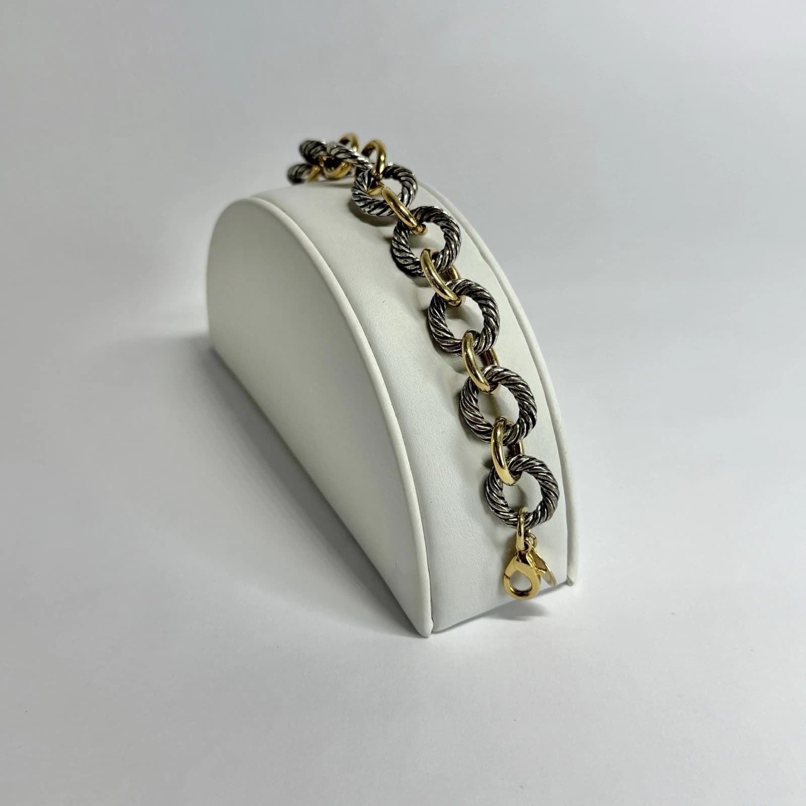 PREMIER DESIGNS Cable Link Chain Two Tone Vintage Bracelet Jewelry Br216