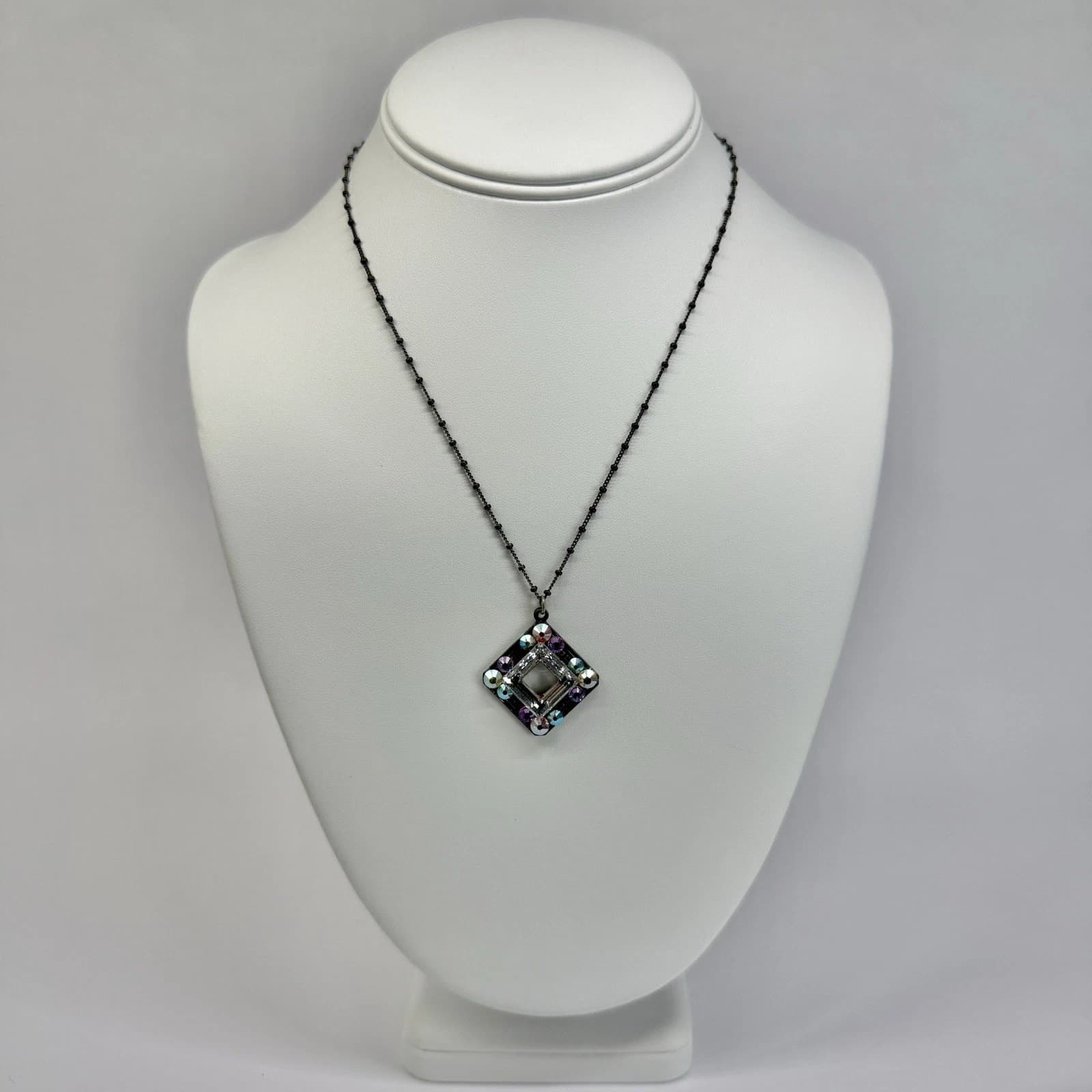 ANNE KOPLIK Designs Swarovski Crystal Bead Floral Vintage Necklace N653