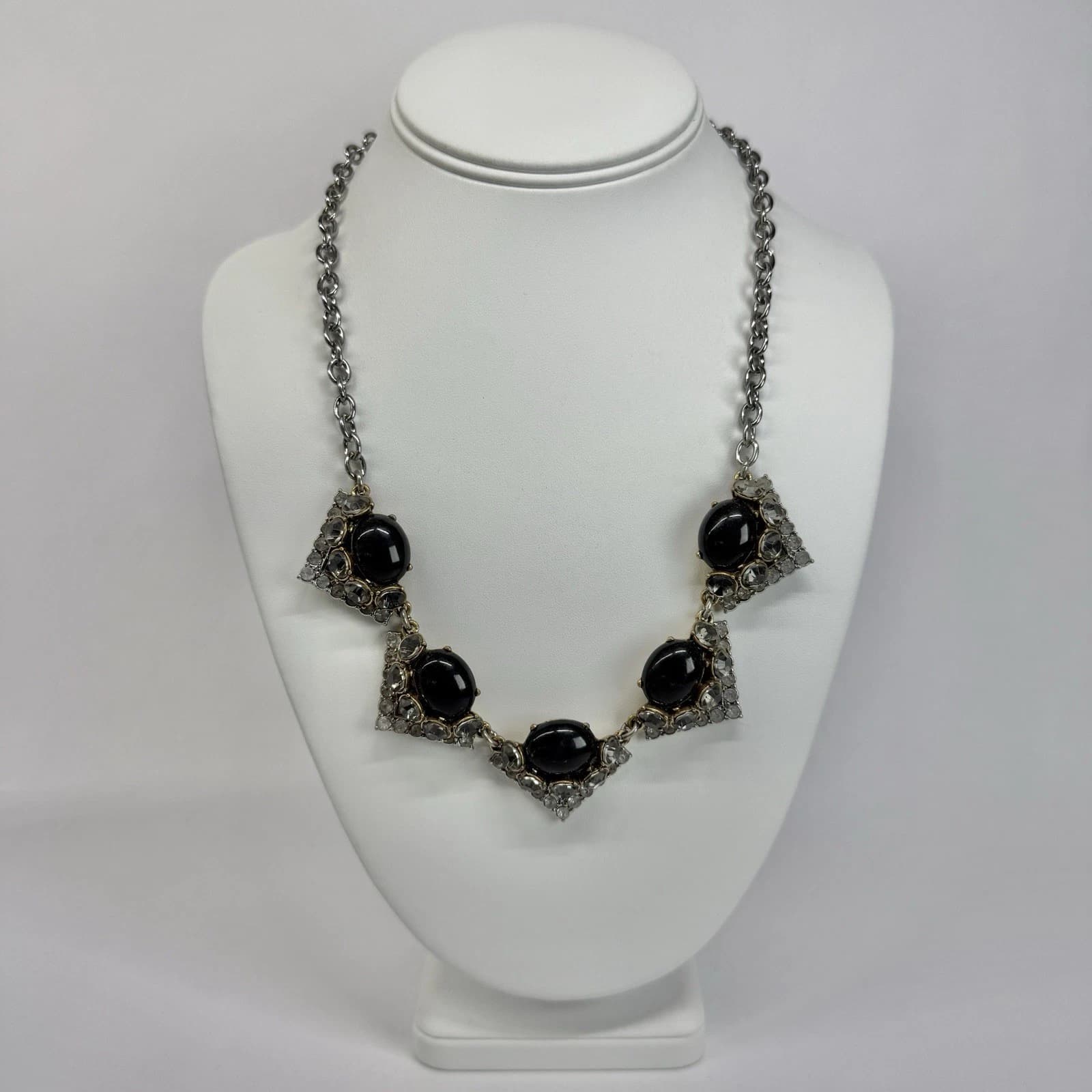 STELLA and Dot Cabochon Rhinestone Statement Vintage Necklace Jewelry N522