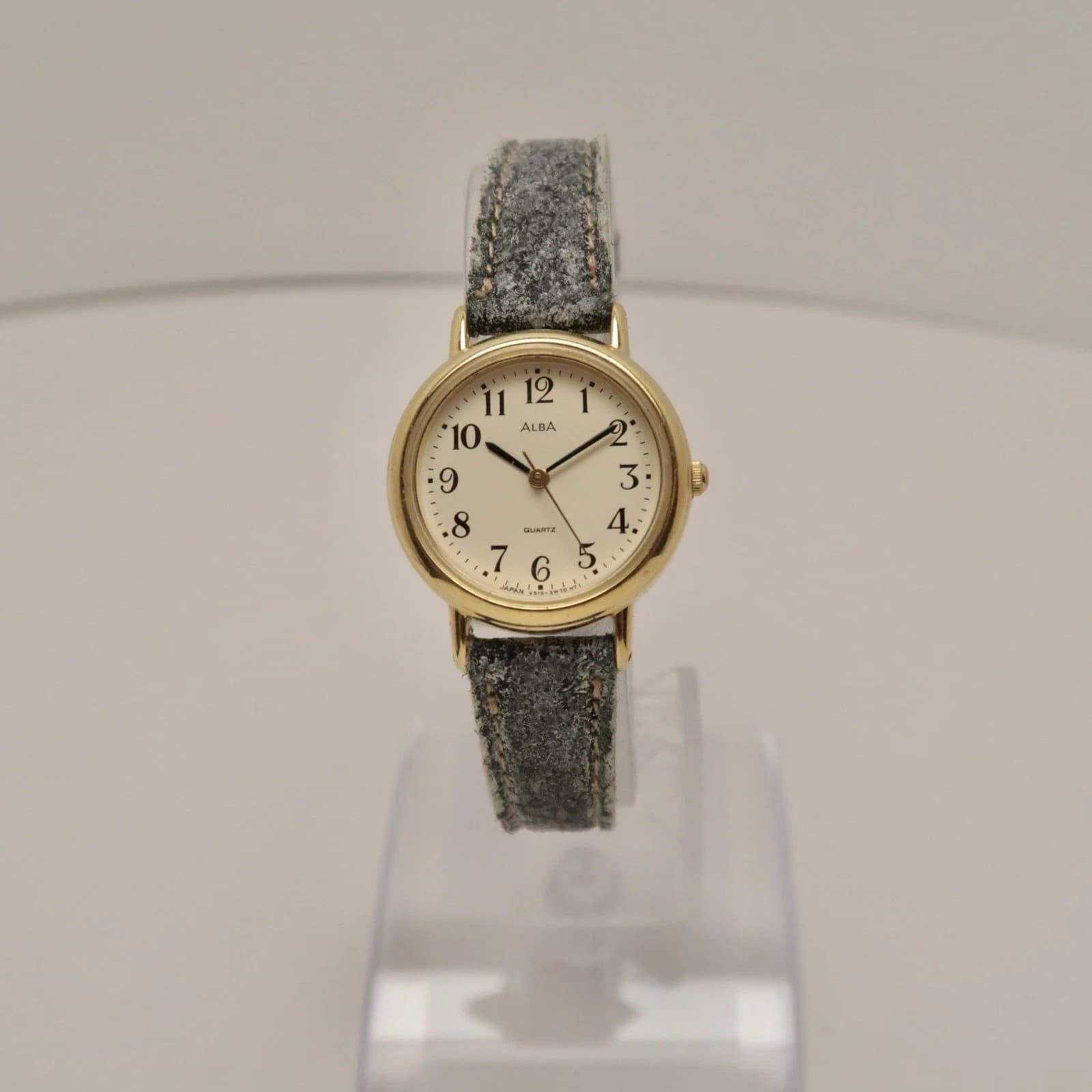SEIKO ALBA V515-6420 Gold Tone Analog Quartz Women Vintage Watch W137 *WORKING