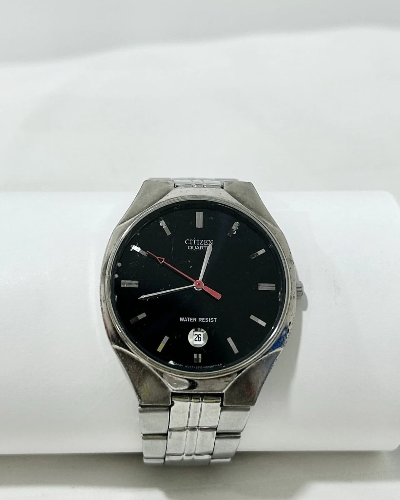 CITIZEN 2510-S007721 Silver Tone Quartz Men Vintage Watch W32 *TICKING