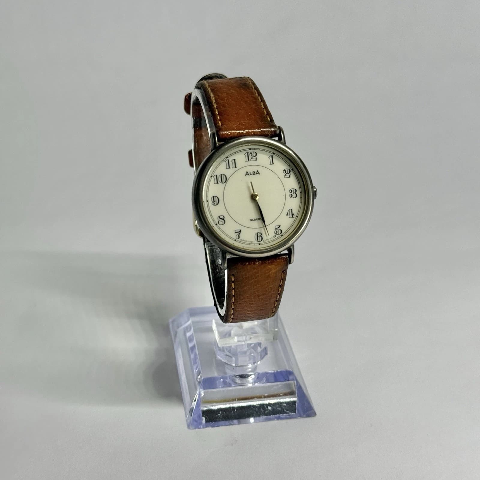 SEIKO Alba Y101-6120 Analog Quartz Silver Tone Women Vintage Watch W678 *WORKING