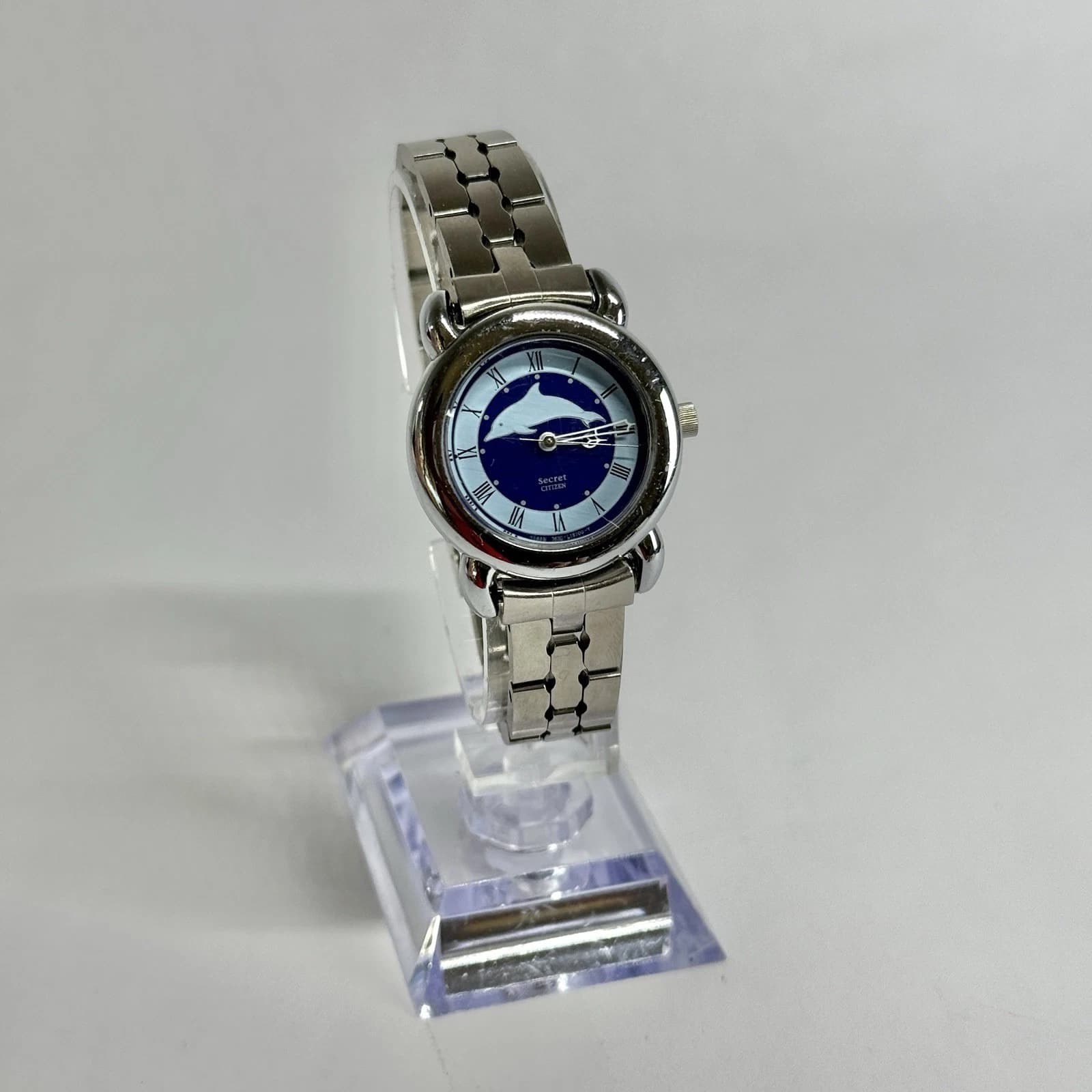 CITIZEN Secret 7630-L10268 Analog Silver Tone Women Vintage Watch W549 *WORKING