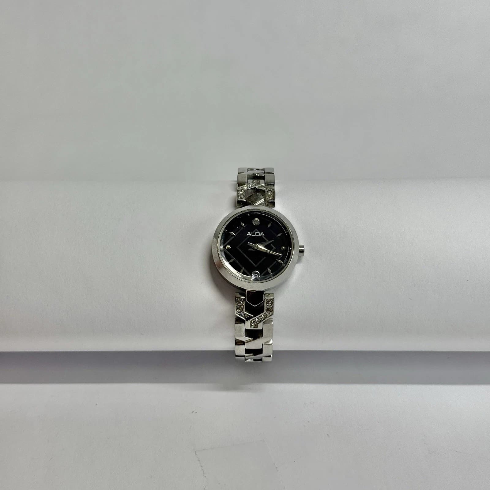 SEIKO Alba VJ22-X248 Quartz Analog Silver Tone Women Vintage Watch W535 *WORKING