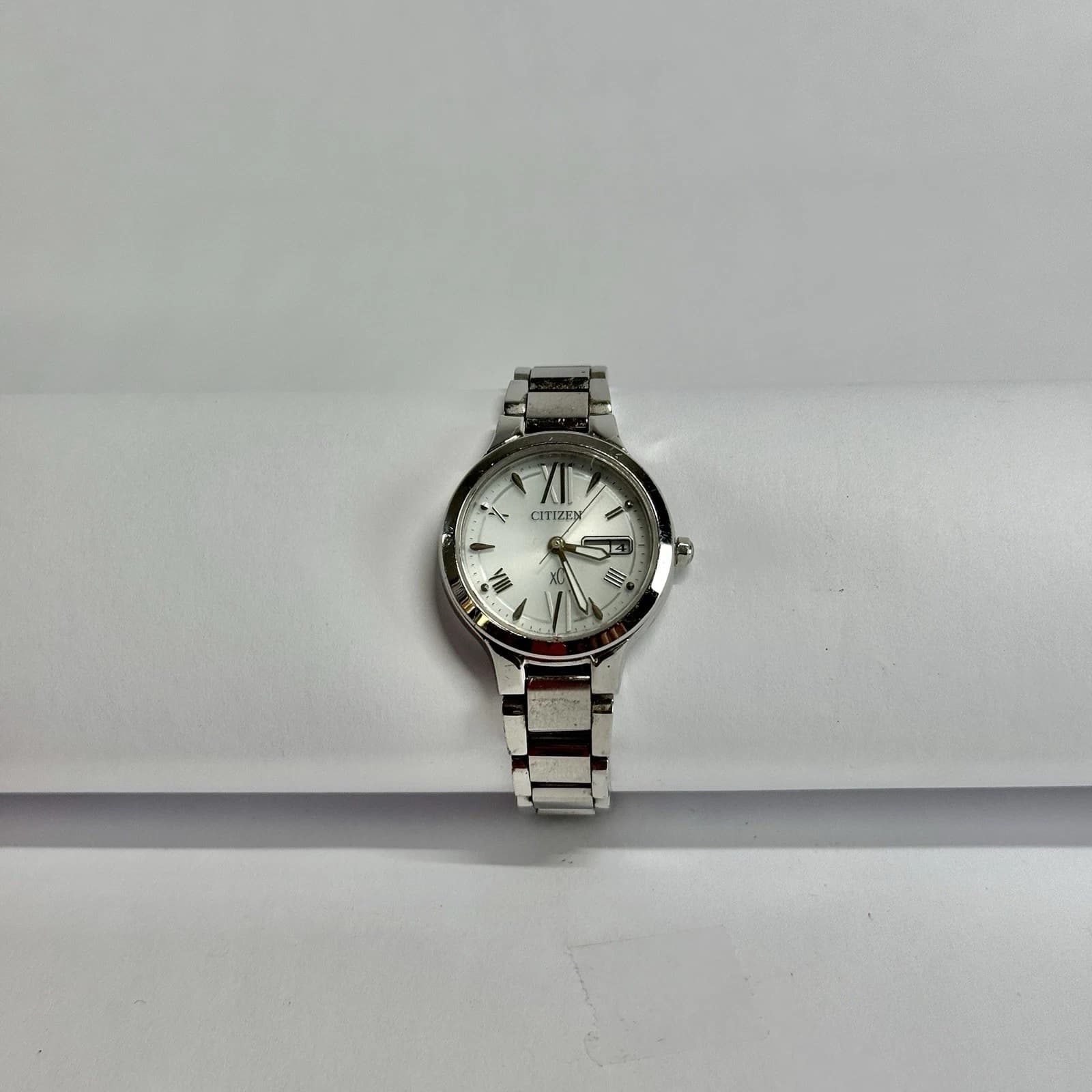 CITIZEN Xc Eco Drive E001-T020330 Silver Tone Women Vintage Watch W551 *WORKING
