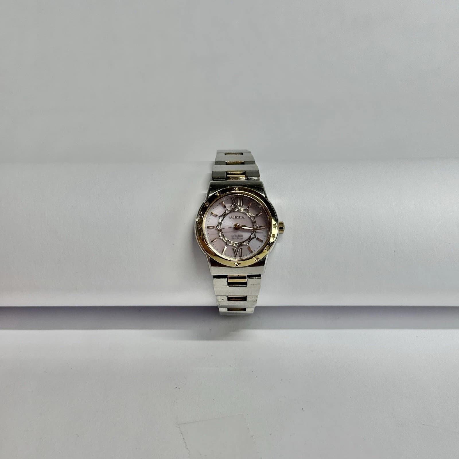 CITIZEN Wicca E031-S042658 Analog Silver Tone Women Vintage Watch W550 *WORKING