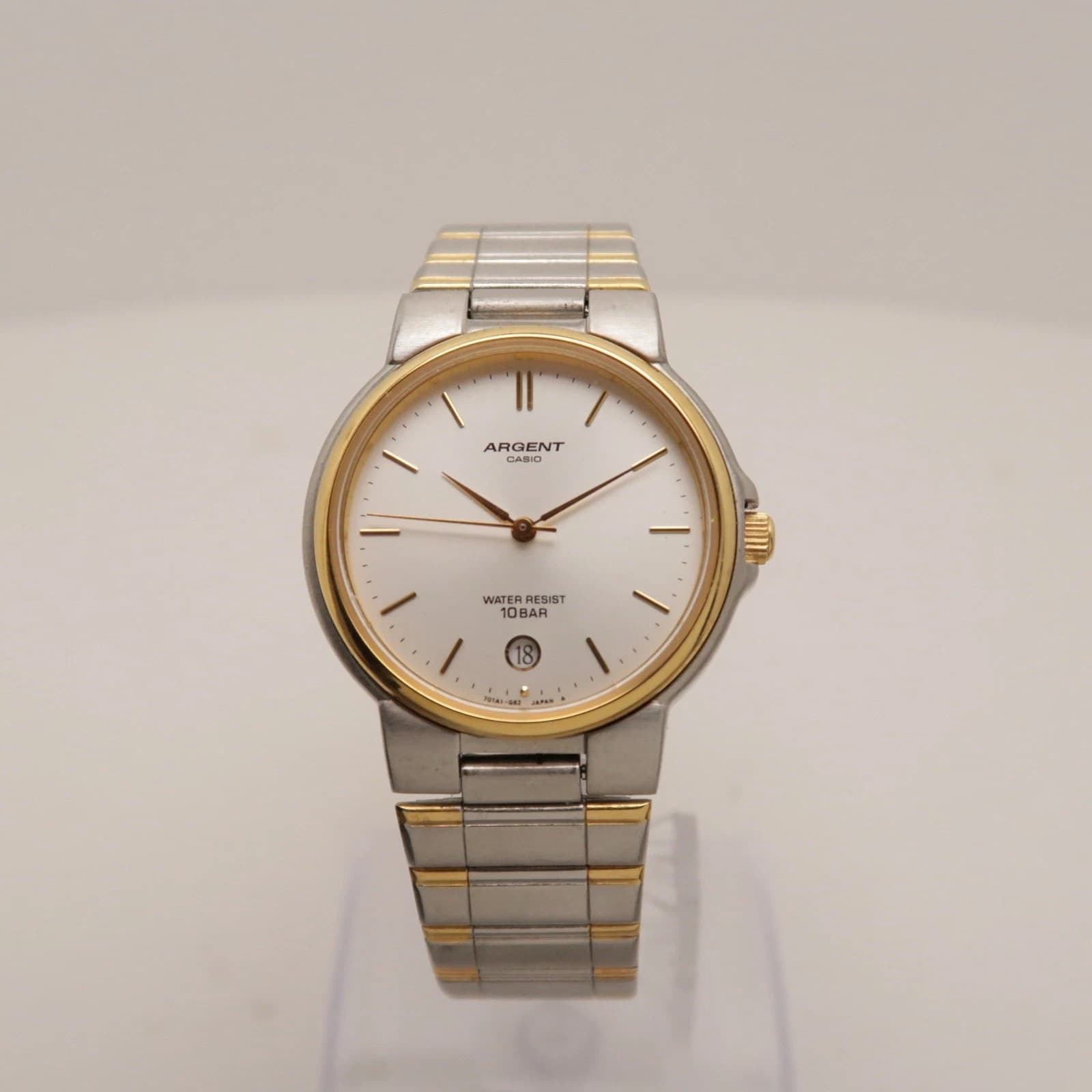 CASIO Argent MTW-114 Analog Quartz Men Vintage Watch W382 *WORKING