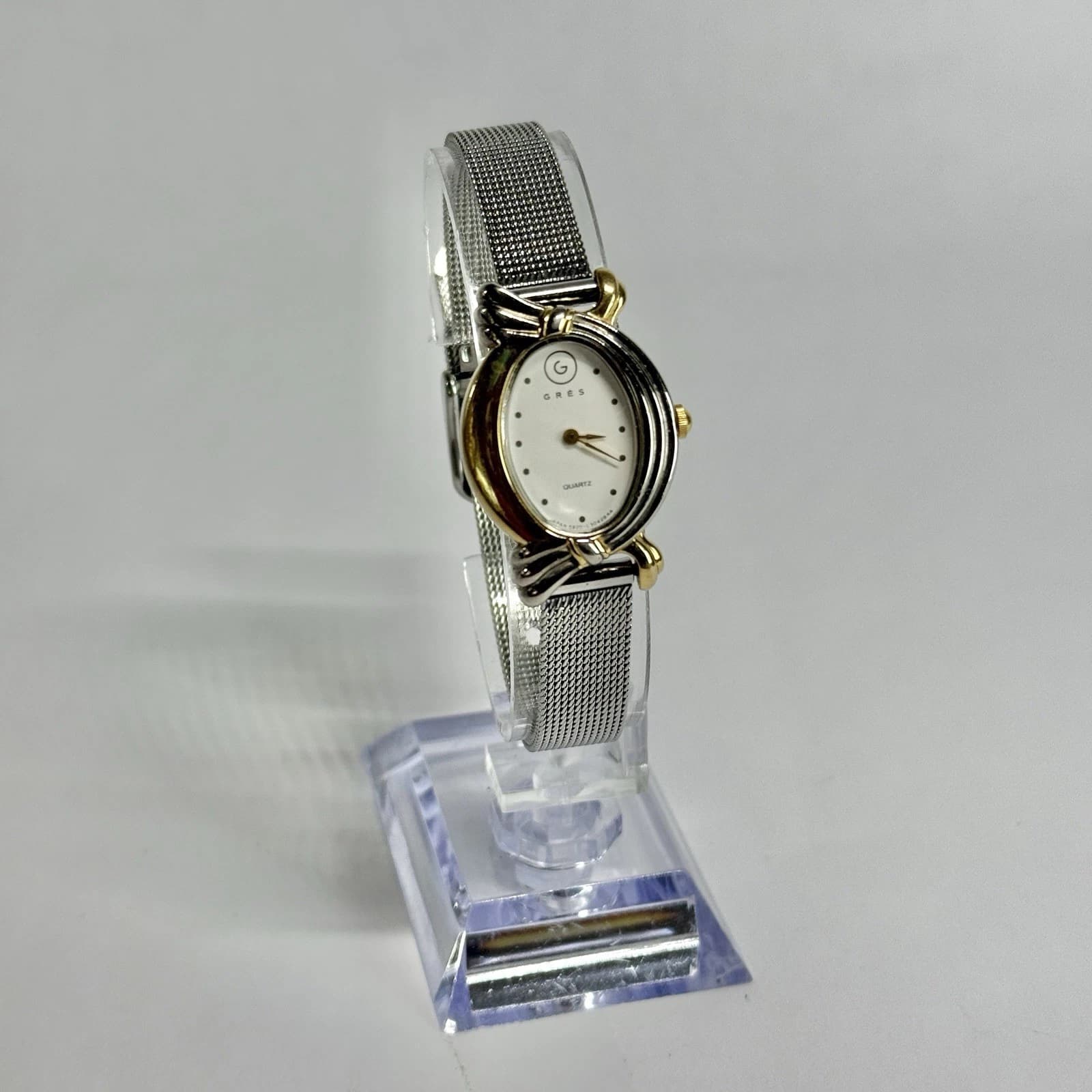 GRÈS 5920-L15065 Analog Quartz Two Tone Women Vintage Watch W588 *WORKING